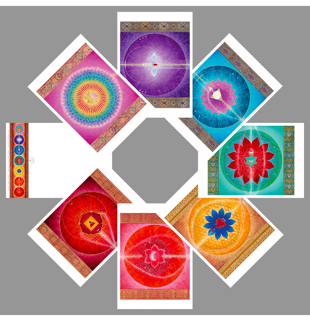 Sacred Chakras: postcard set (7 postcards)