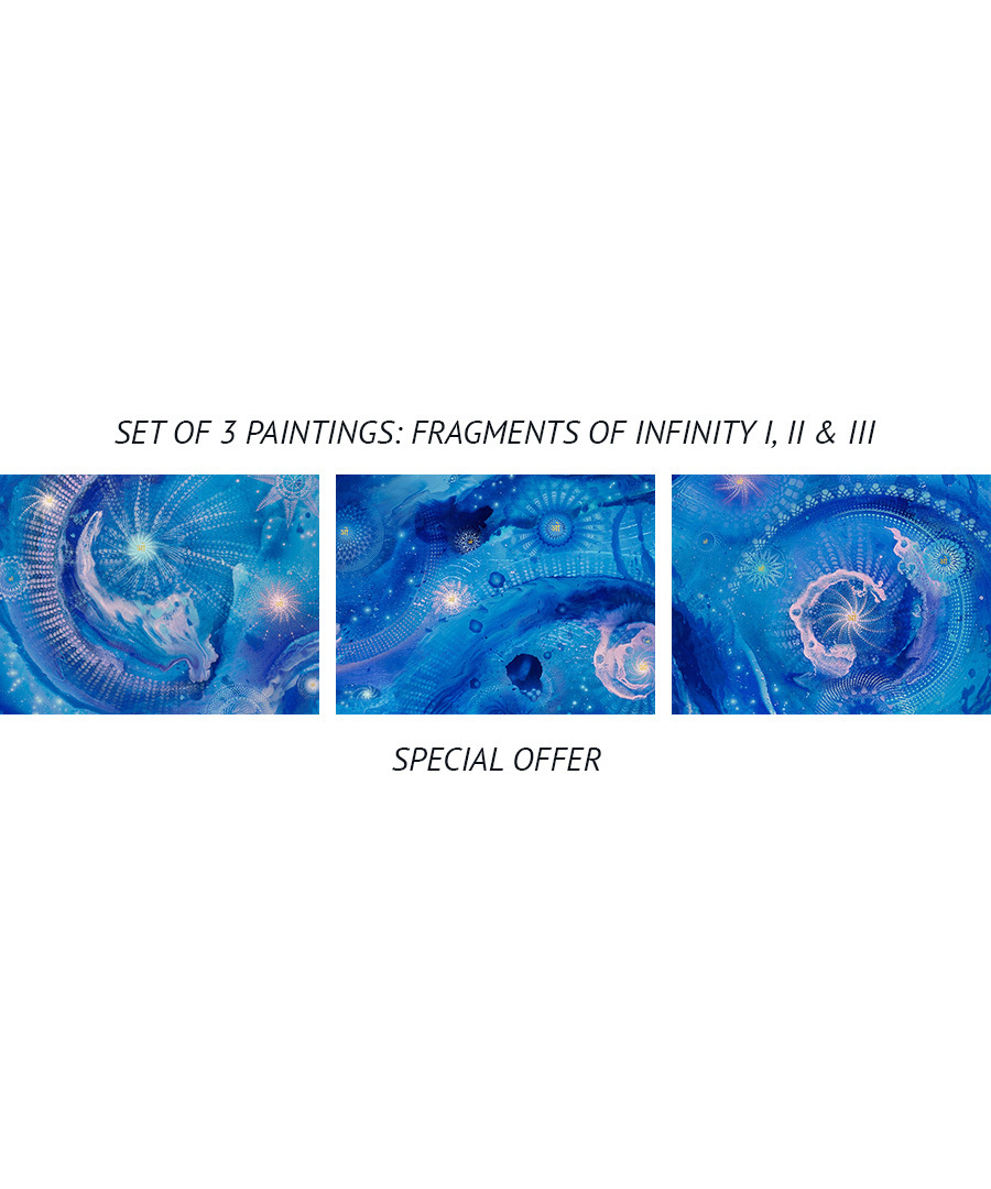 Fragments of Infinity I-II-III: Set of 3 (Fragmente der Unendlichkeit I-II-III: Bildersatz)