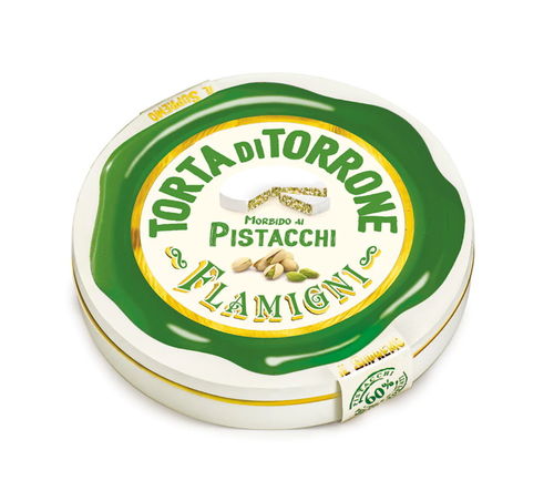 Flamigni, Torta Torrone Morbido al Pistacchio (60%) Lattina 200g