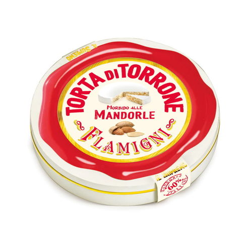 Flamigni, Torta Torrone Morbido alle Mandorle (60%) Lattina, 200g