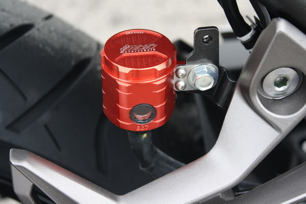 ABE GSG Bremsflüssigkeitsbehälter schwarz eloxiert Hinten Kawasaki Ninja 300 EX300A 13 
