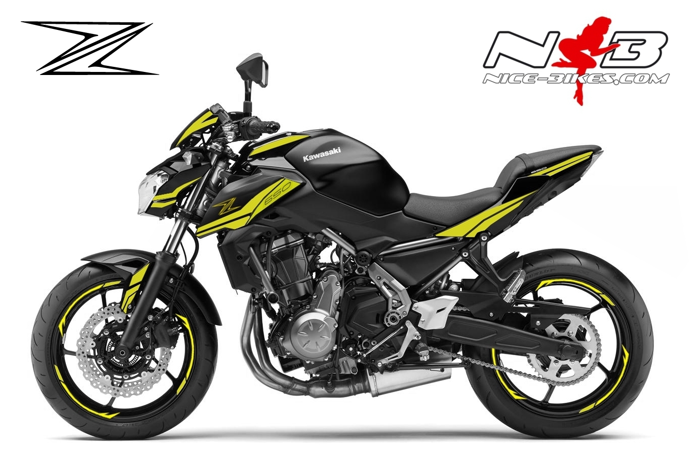 Z650 schwarz / Foliendekor gelb
