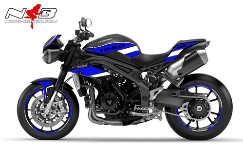 Speed Triple 1050 S Dekor blau auf schwarzer Maschine 2016-