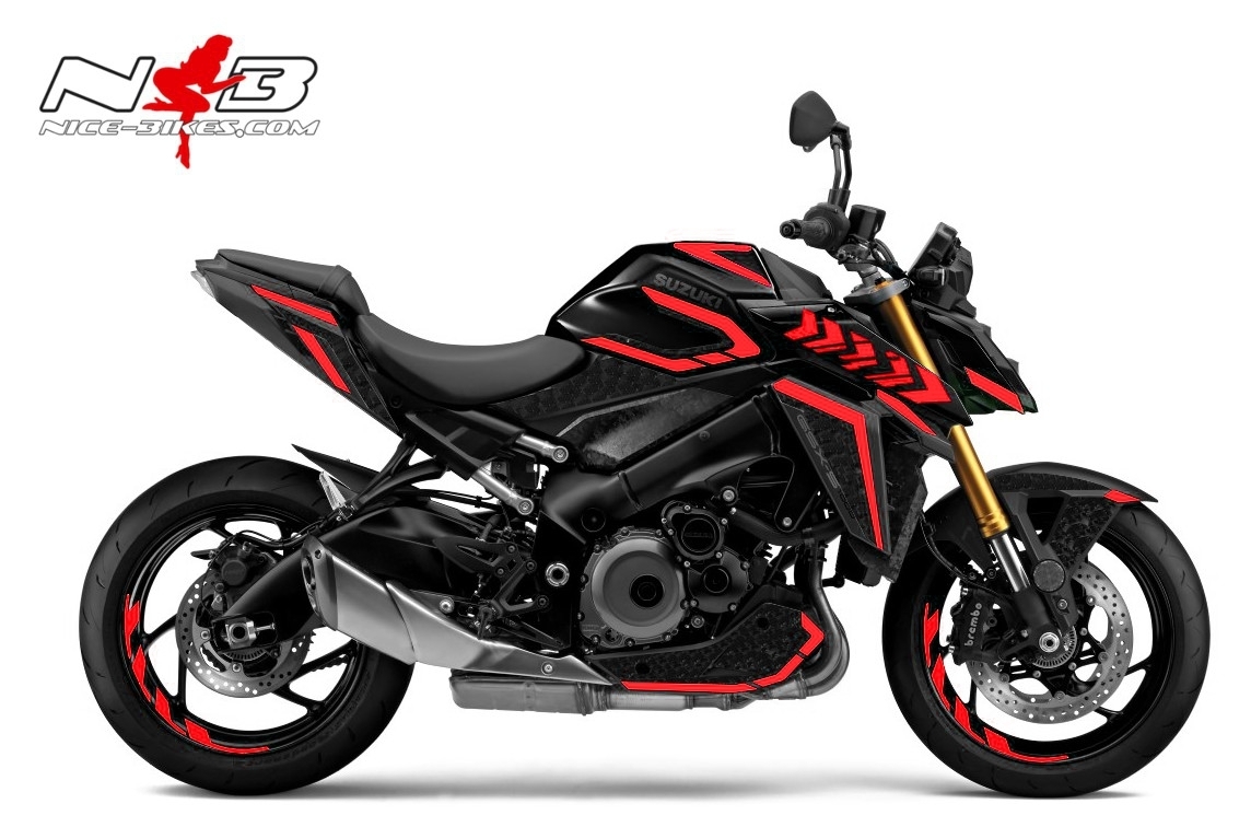 Foliendesign GSX-S1000  Racing Red 2022