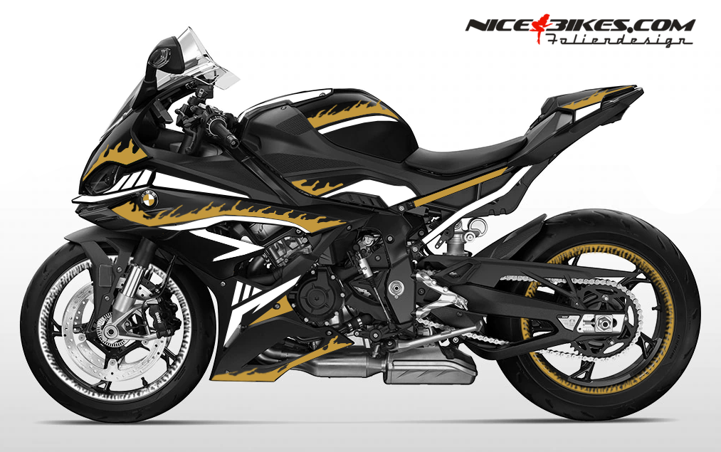 Foliendesign BMW S1000RR (Bj. 2023) Inferno Olympic Gold