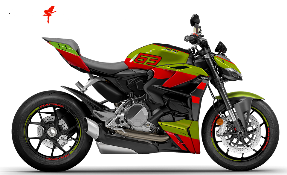 Foliendesign Ducati Streetfighter V2 Lambo Green Racing