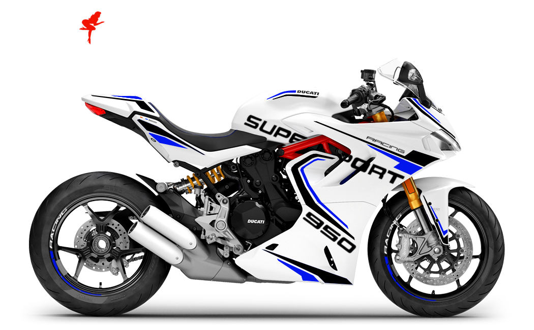 Foliendesign Ducati Supersport 950 2023 Racing Blue