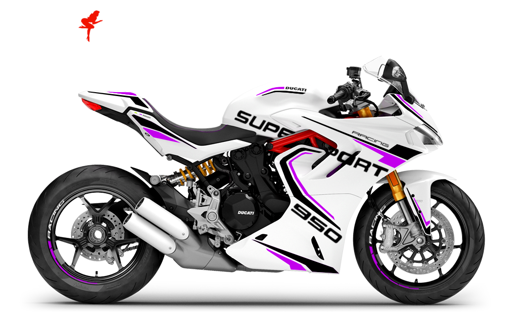 Foliendesign Ducati Supersport 950 2023 Manga Violett