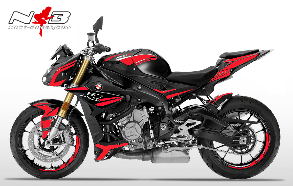 Foliendesign BMW S1000R (Bj. 2020) Racing Red