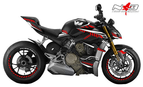 Foliendesign DUCATI Streetfighter ab 2021 Inferno Edition Racing Red