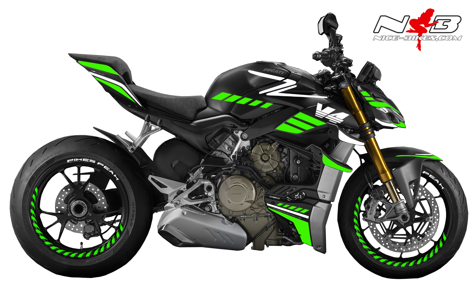 Foliendesign DUCATI Streetfighter ab 2021 SPEED Lime Green