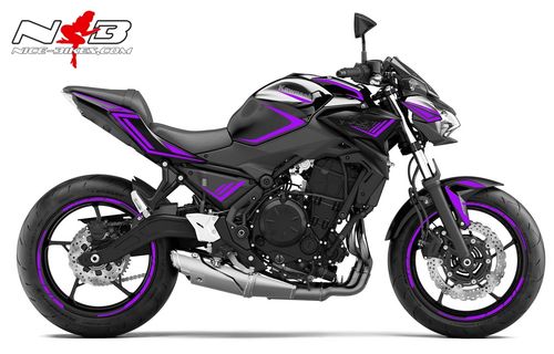 Foliendesign Kawasaki Z650 Bj. 2021 Manga Violett